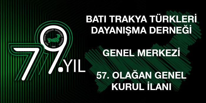 BTTDD Genel Merkezi Olağan Genel Kurul İlanı.